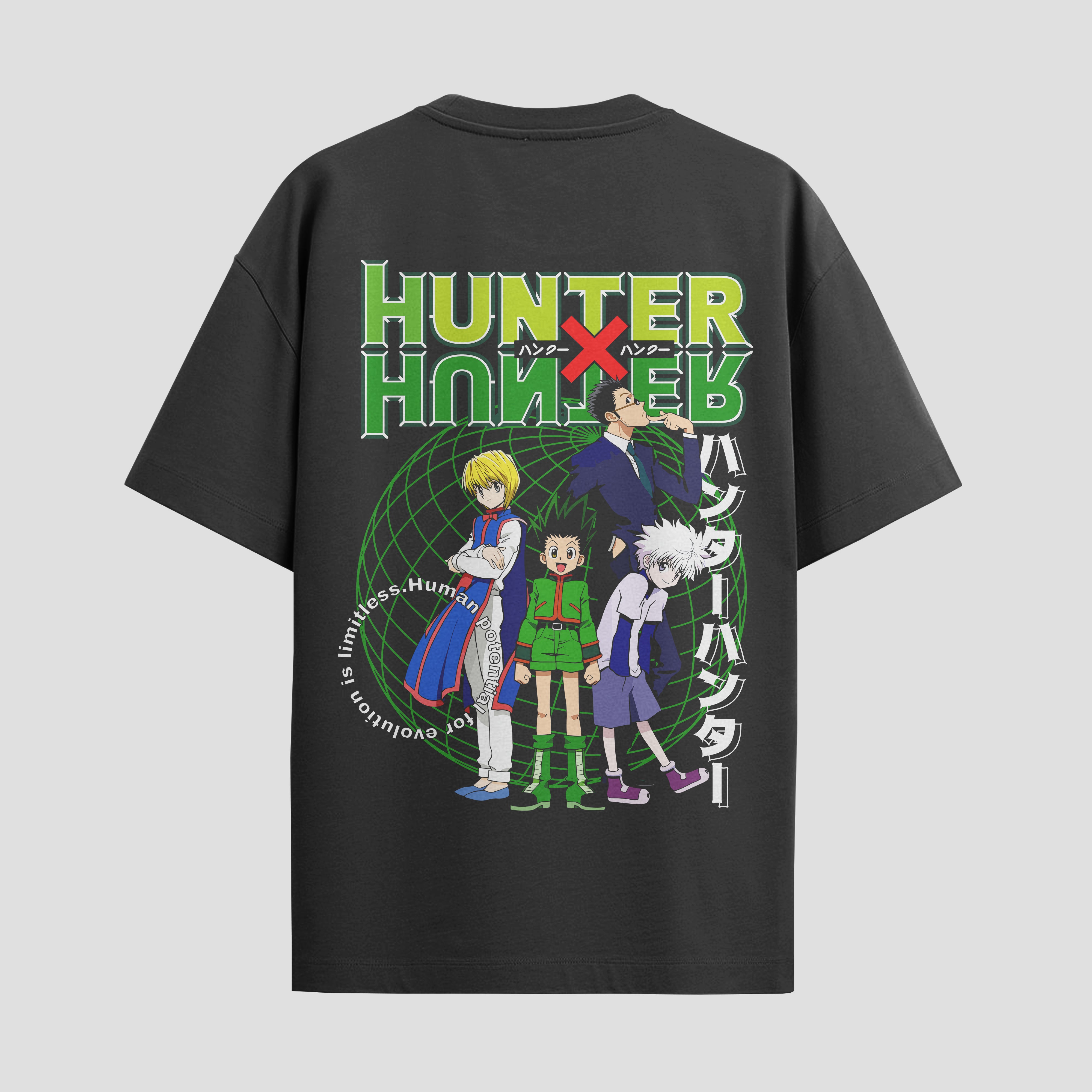 Playera urbana de anime y gaming ExtraLife MX, corte Standard Fit unisex ligero y transpirable en color Deep Black y Pure White, ropa de uso diario para gym y casual.