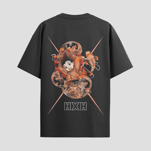 Playera urbana de anime y gaming ExtraLife MX, corte Standard Fit unisex ligero y transpirable en color Deep Black y Pure White, ropa de uso diario para gym y casual.
