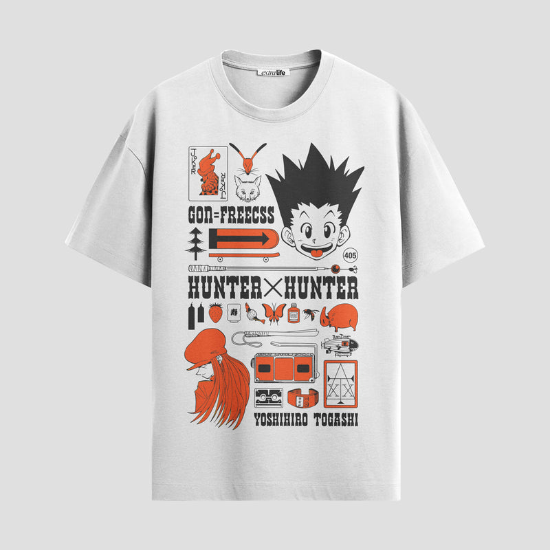 Playera urbana de anime y gaming ExtraLife MX, corte Standard Fit unisex ligero y transpirable en color Deep Black y Pure White, ropa de uso diario para gym y casual.