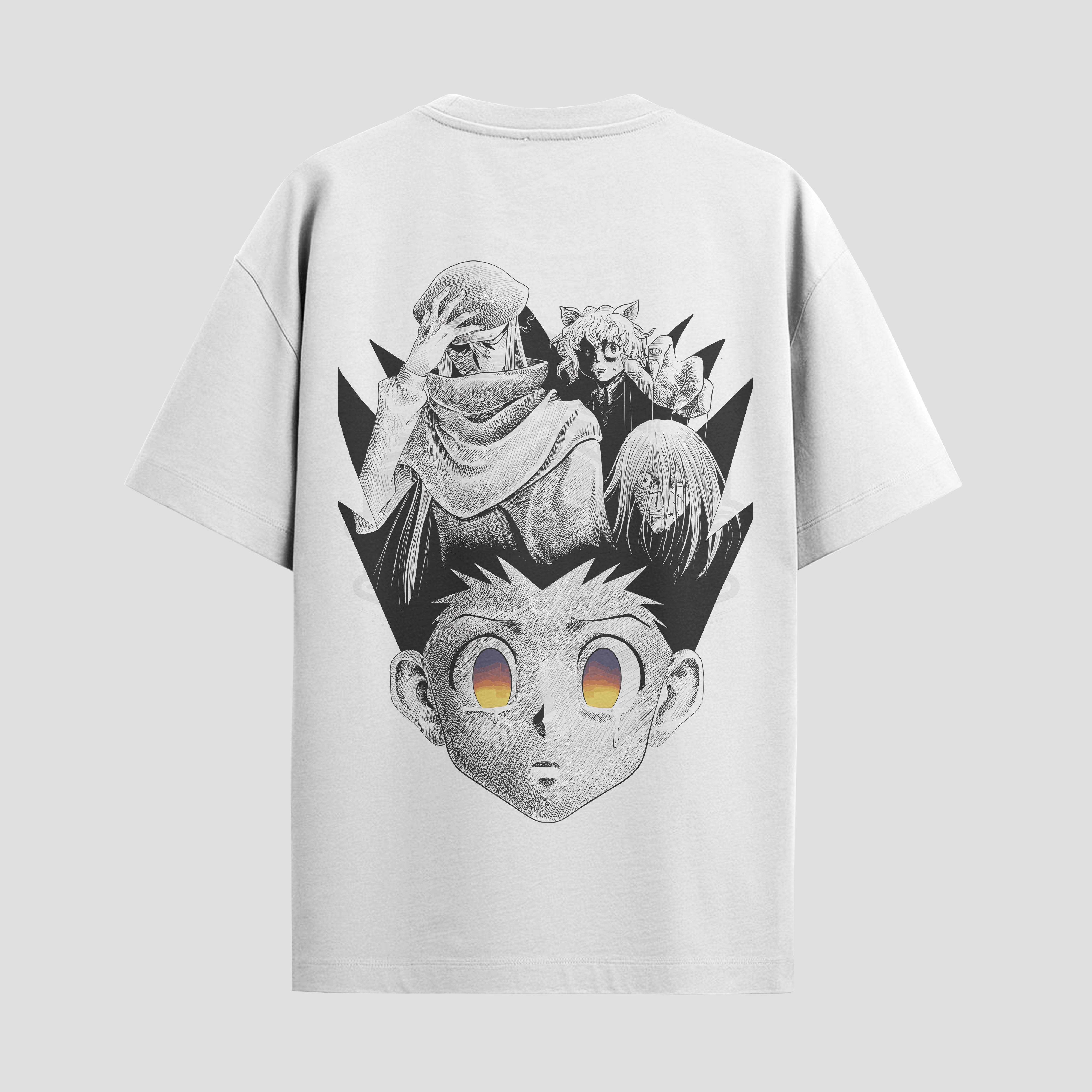 Playera urbana de anime y gaming ExtraLife MX, corte Standard Fit unisex ligero y transpirable en color Deep Black y Pure White, ropa de uso diario para gym y casual.