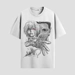Playera urbana de anime y gaming ExtraLife MX, corte Standard Fit unisex ligero y transpirable en color Deep Black y Pure White, ropa de uso diario para gym y casual.
