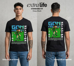 La Prueba del Cazador | Legado del Cazador #04782 - Playera Standard Fit | Deep Black - Foto en modelo