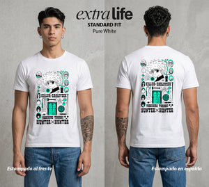 La Prueba del Cazador | Eco del Nen #04783 - Playera Standard Fit | Pure White - Foto en modelo