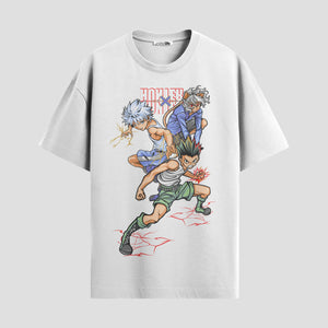 Playera urbana de anime y gaming ExtraLife MX, corte Standard Fit unisex ligero y transpirable en color Deep Black y Pure White, ropa de uso diario para gym y casual.