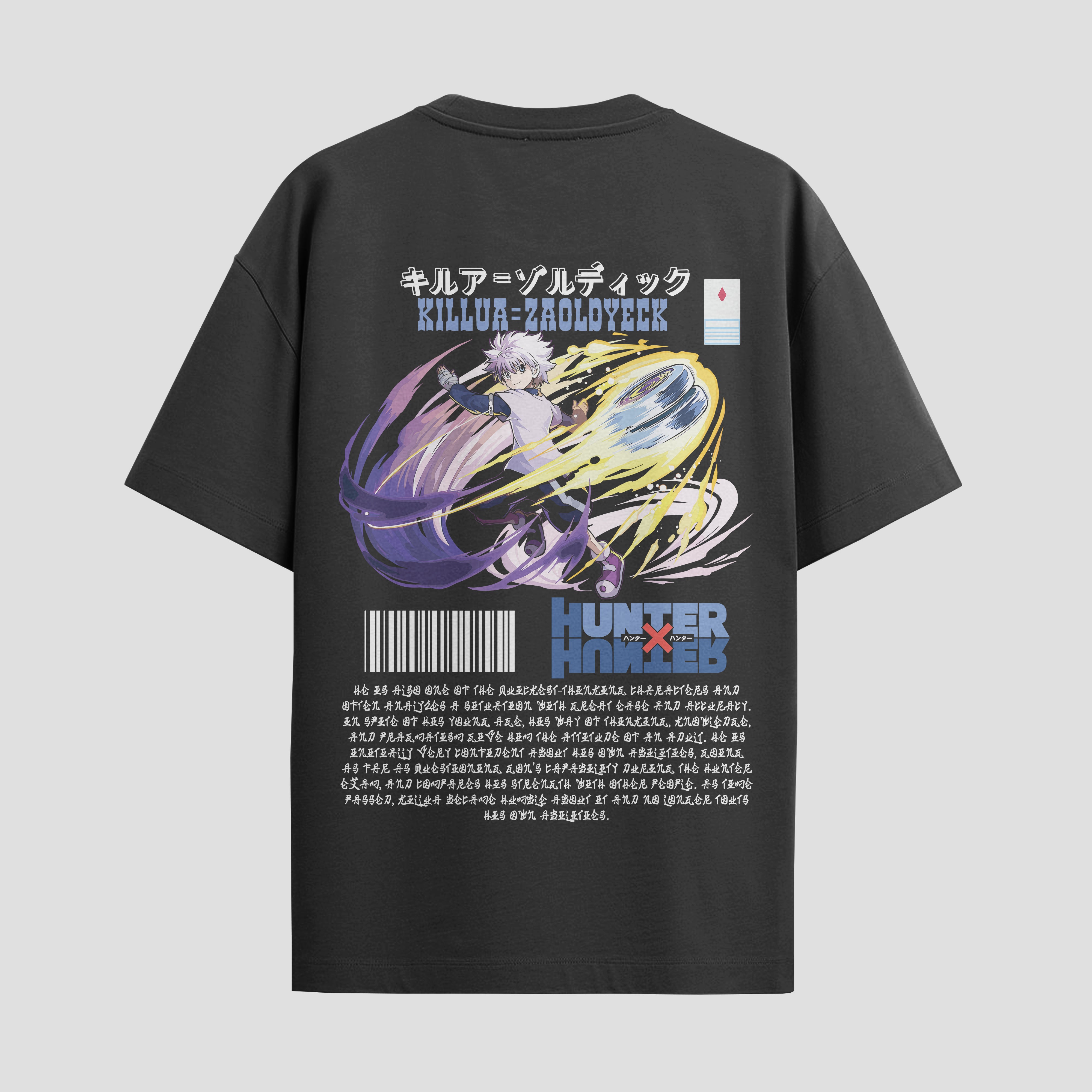 Playera urbana de anime y gaming ExtraLife MX, corte Standard Fit unisex ligero y transpirable en color Deep Black y Pure White, ropa de uso diario para gym y casual.
