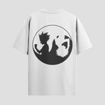 Playera urbana de anime y gaming ExtraLife MX, corte Standard Fit unisex ligero y transpirable en color Deep Black y Pure White, ropa de uso diario para gym y casual.