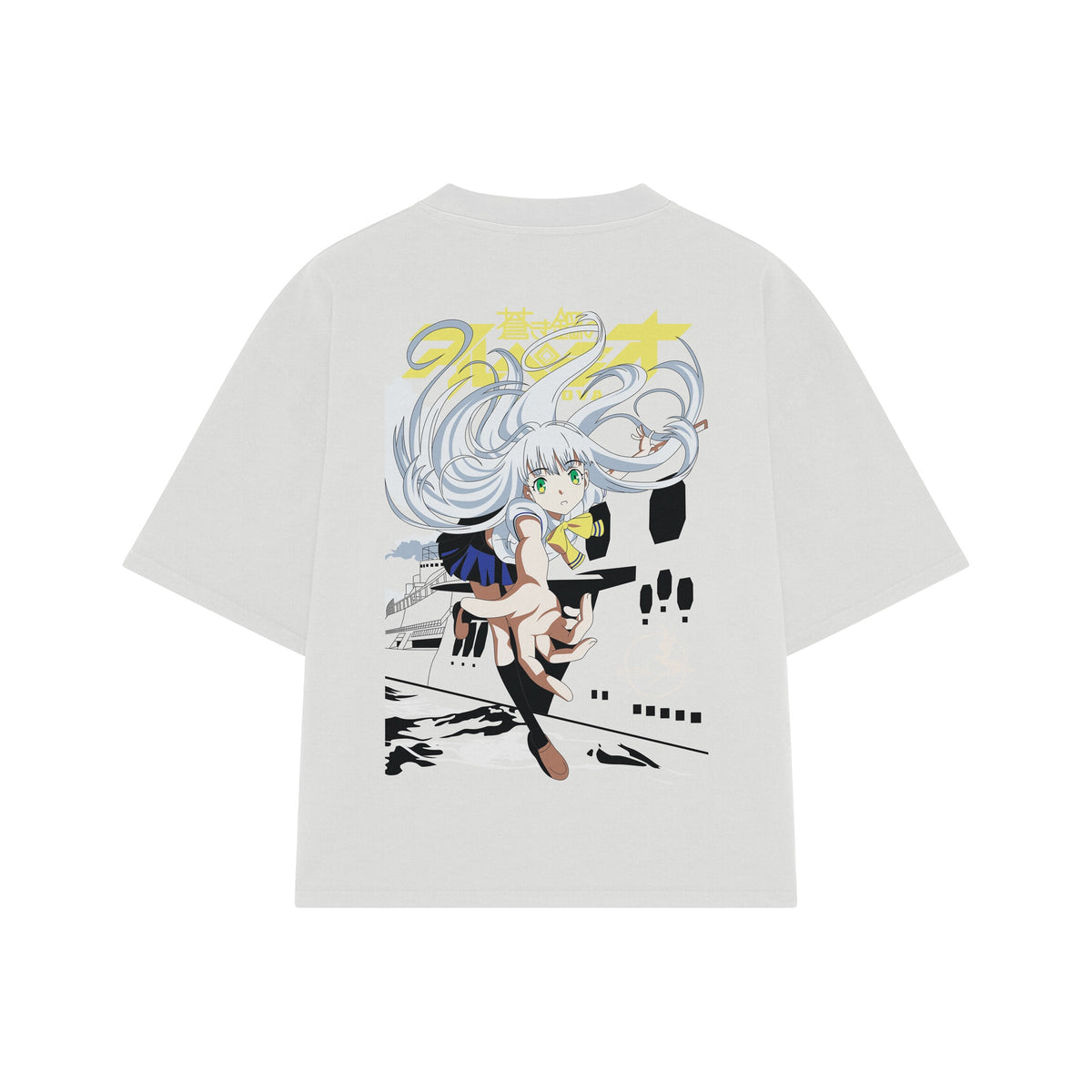 Playera streetwear premium de anime y gaming ExtraLife MX, corte oversized drop shoulder ligero y fresco en color Deep Black y Off-White, moda urbana mexicana de culto.