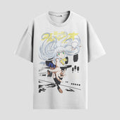 Playera urbana de anime y gaming ExtraLife MX, corte Standard Fit unisex ligero y transpirable en color Deep Black y Pure White, ropa de uso diario para gym y casual.