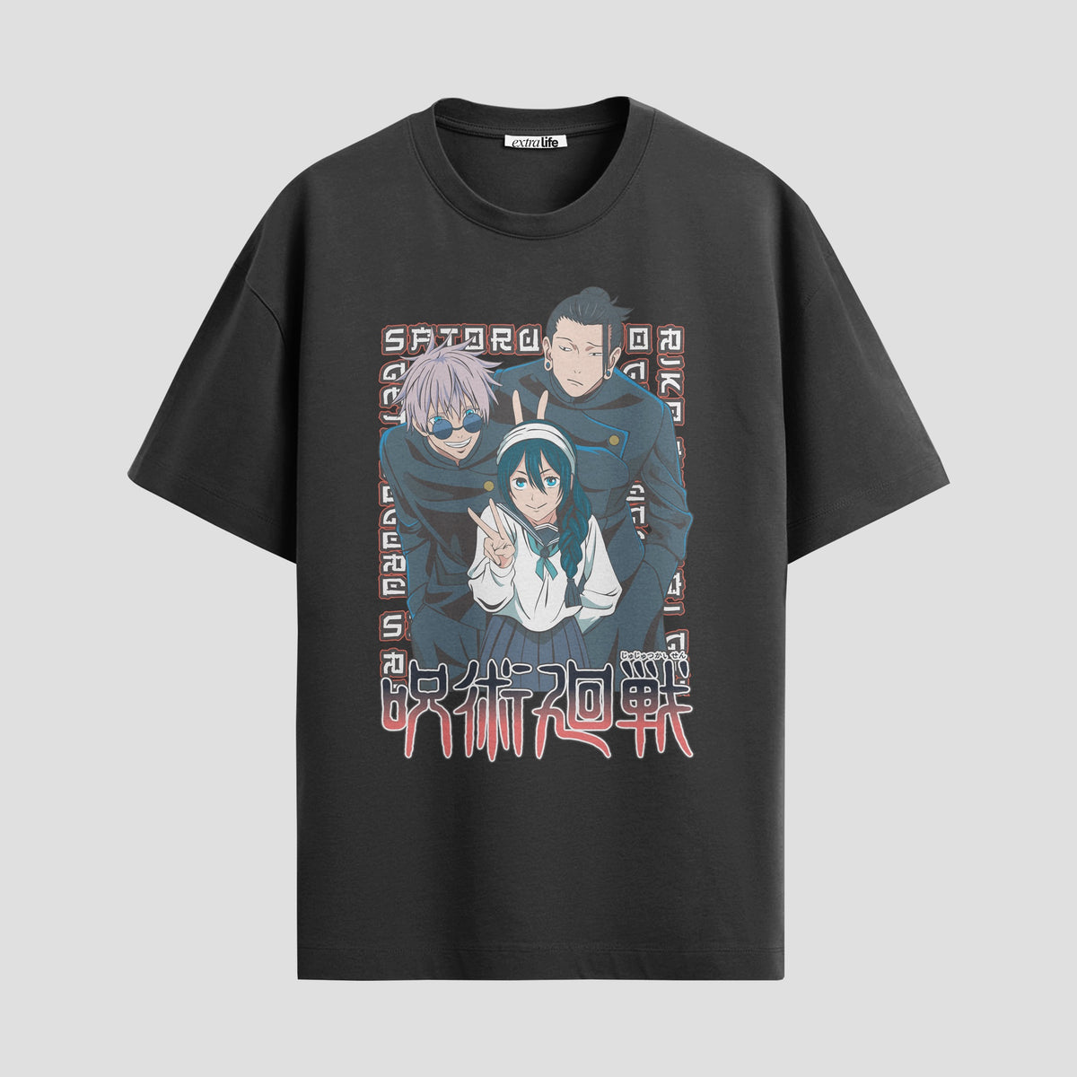 Playera urbana de anime y gaming ExtraLife MX, corte Classic Premium unisex ligero y transpirable en color Deep Black y Pure White, ropa de uso diario para gym y casual.