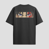 Playera urbana de anime y gaming ExtraLife MX, corte Standard Fit unisex ligero y transpirable en color Deep Black y Pure White, ropa de uso diario para gym y casual.