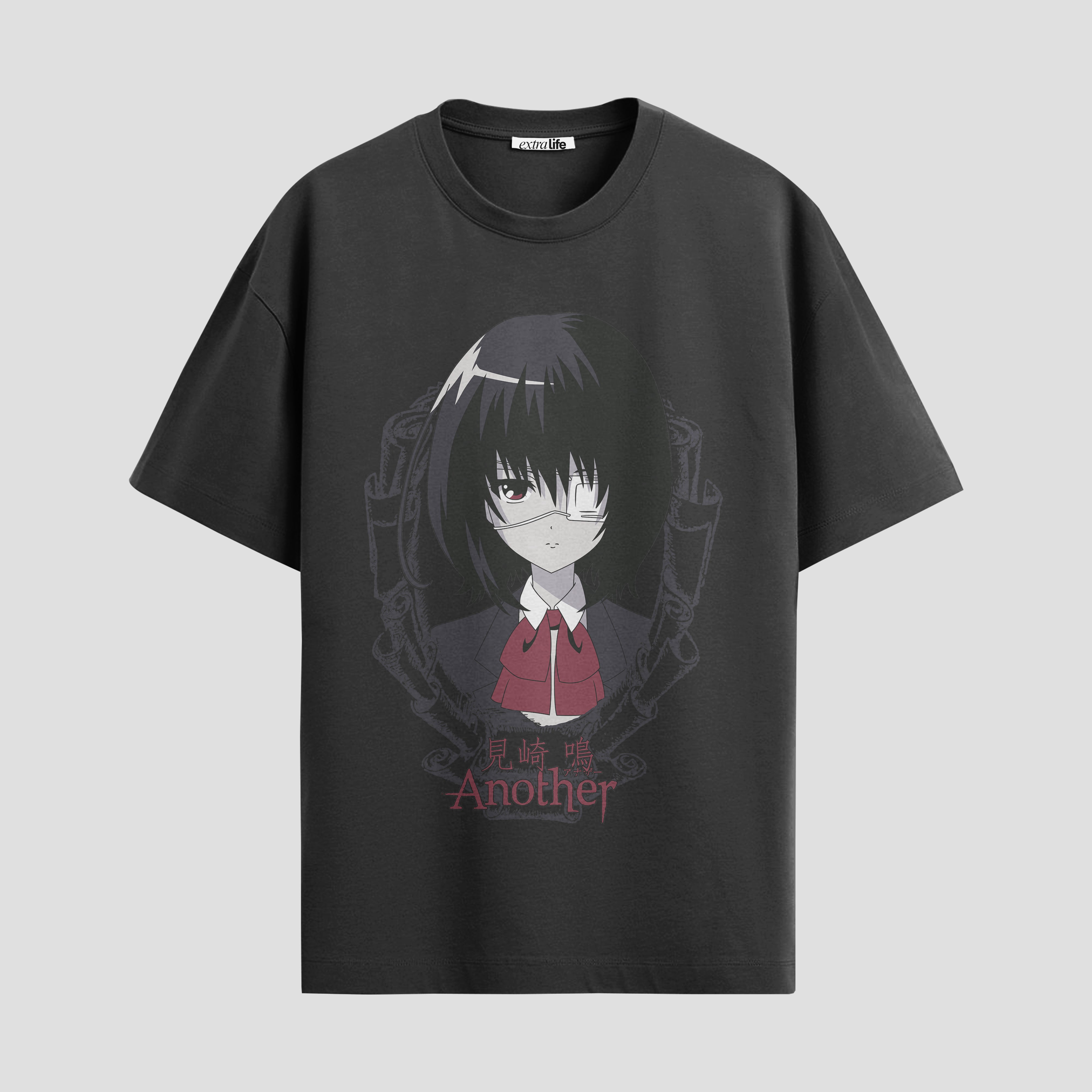 Playera urbana de anime y gaming ExtraLife MX, corte Standard Fit unisex ligero y transpirable en color Deep Black y Pure White, ropa de uso diario para gym y casual.