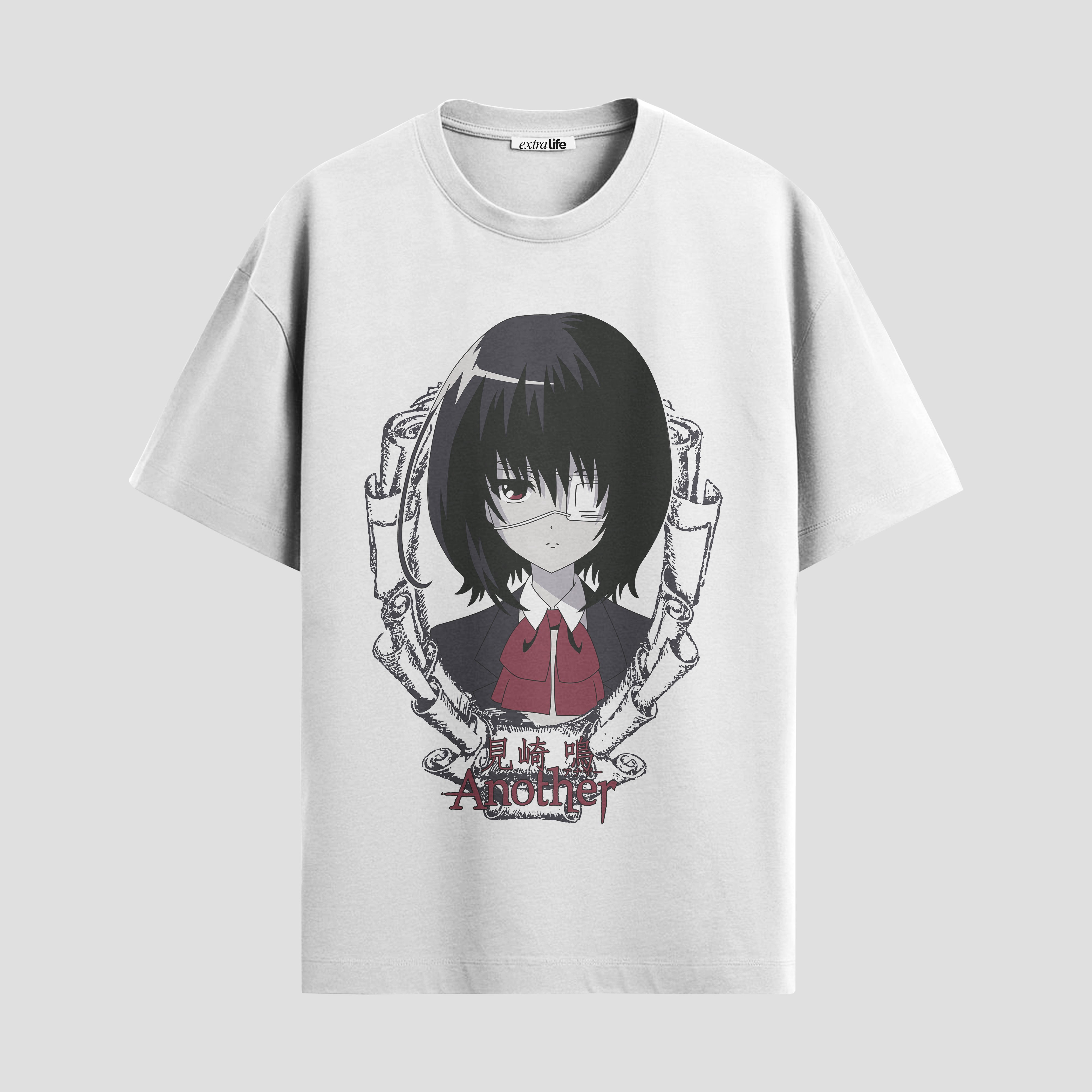 Playera urbana de anime y gaming ExtraLife MX, corte Standard Fit unisex ligero y transpirable en color Deep Black y Pure White, ropa de uso diario para gym y casual.