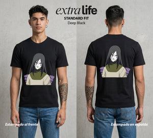La Aldea Oculta | Serpiente Inmortal #04802 - Playera Standard Fit | Deep Black - Foto en modelo