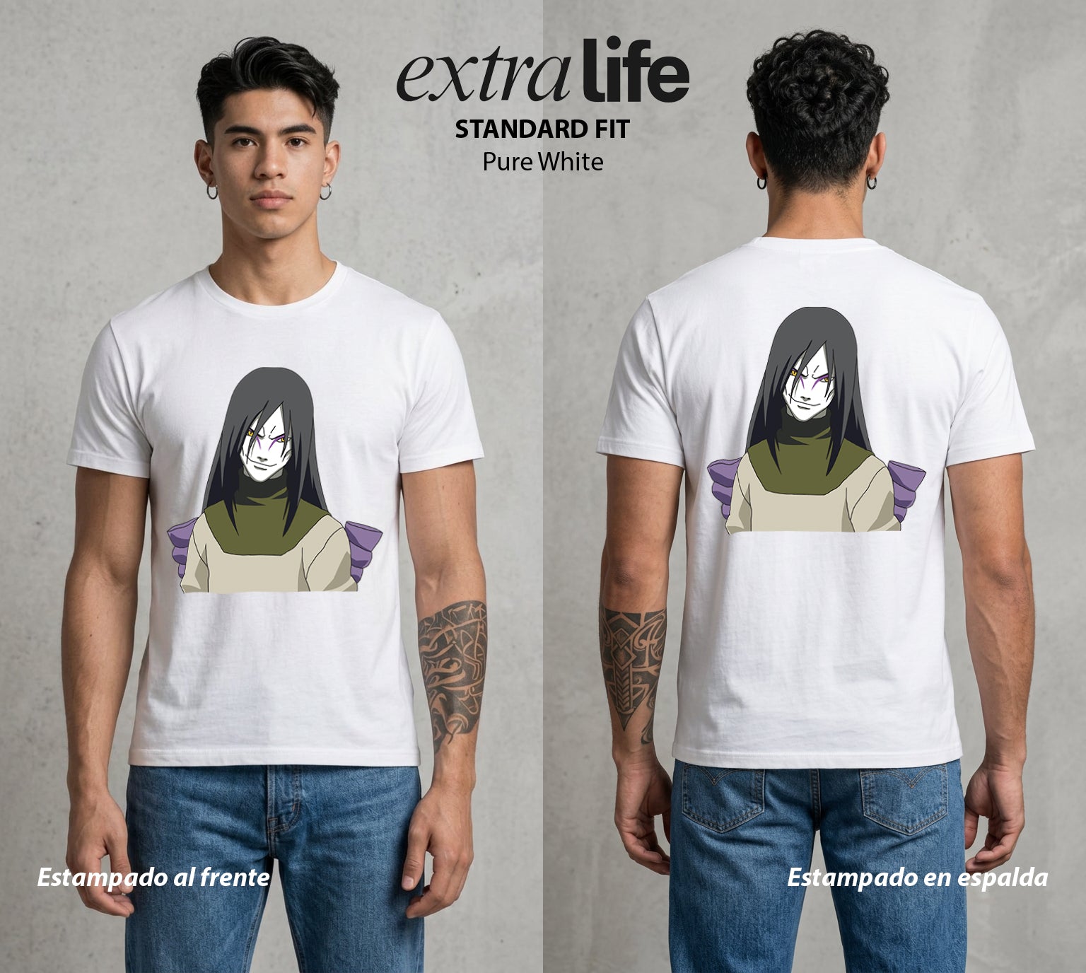 La Aldea Oculta | Serpiente Inmortal #04802 - Playera Standard Fit | Pure White - Foto en modelo