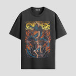 Playera urbana de anime y gaming ExtraLife MX, corte Standard Fit unisex ligero y transpirable en color Deep Black y Pure White, ropa de uso diario para gym y casual.