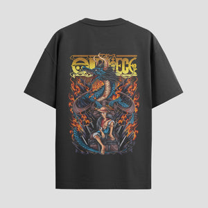 Playera urbana de anime y gaming ExtraLife MX, corte Standard Fit unisex ligero y transpirable en color Deep Black y Pure White, ropa de uso diario para gym y casual.