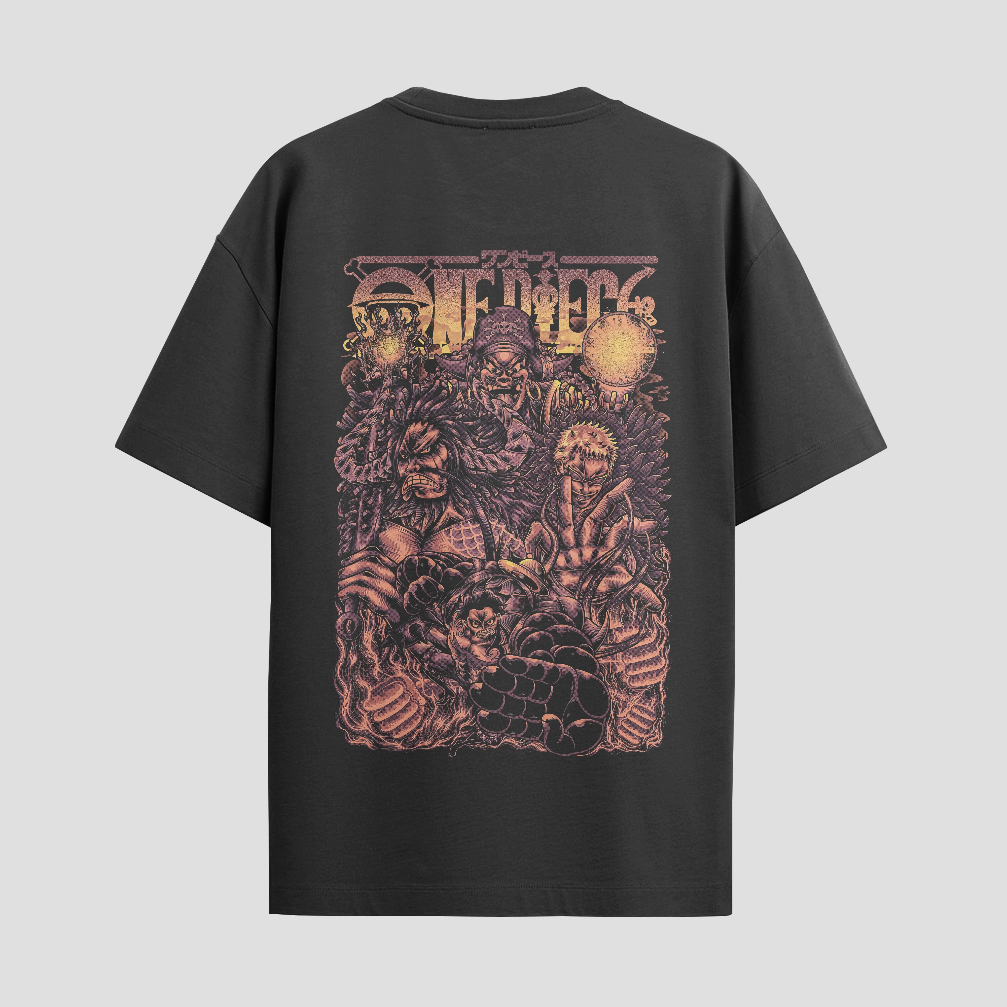Playera urbana de anime y gaming ExtraLife MX, corte Standard Fit unisex ligero y transpirable en color Deep Black y Pure White, ropa de uso diario para gym y casual.