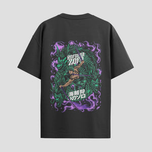 Playera urbana de anime y gaming ExtraLife MX, corte Standard Fit unisex ligero y transpirable en color Deep Black y Pure White, ropa de uso diario para gym y casual.