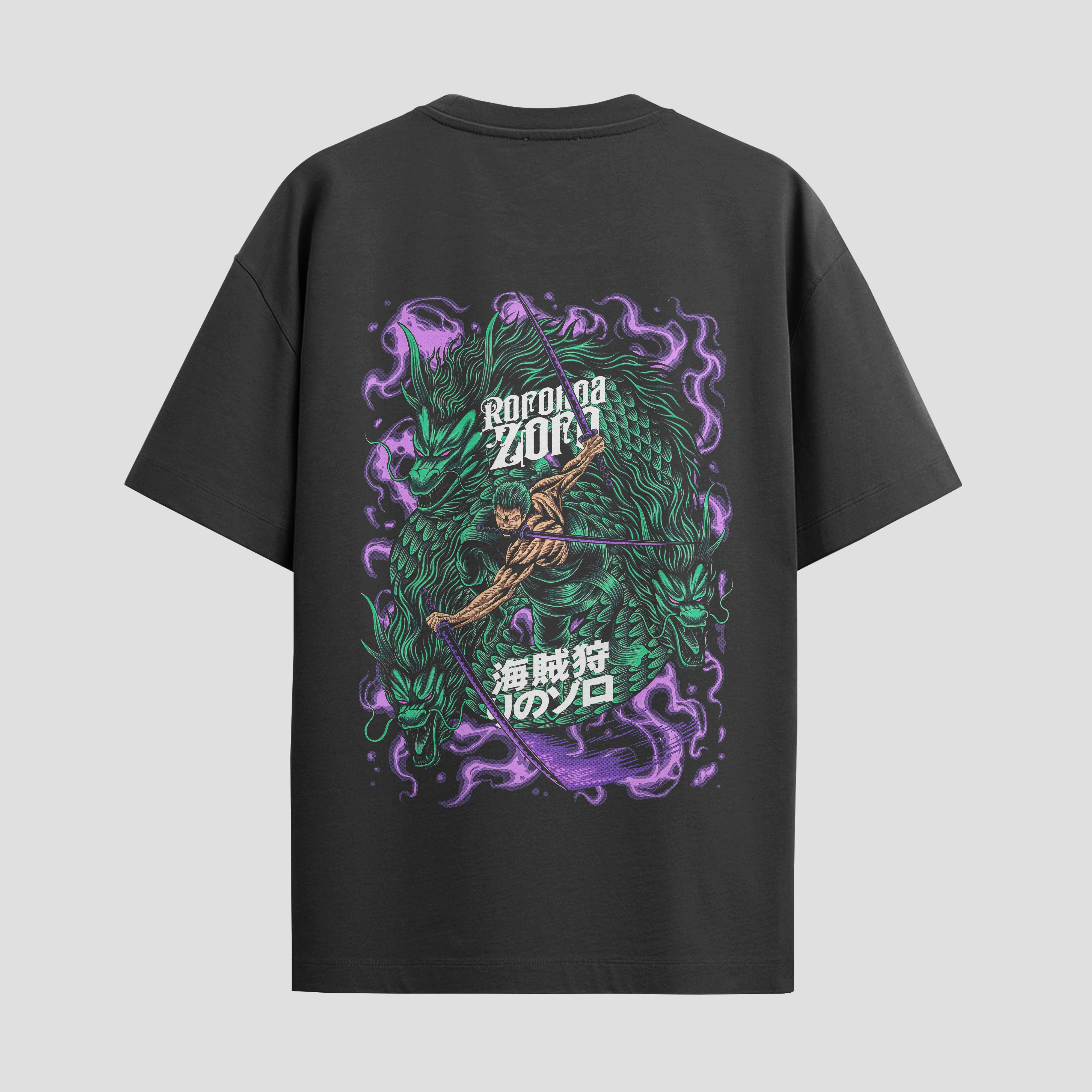 Playera urbana de anime y gaming ExtraLife MX, corte Standard Fit unisex ligero y transpirable en color Deep Black y Pure White, ropa de uso diario para gym y casual.