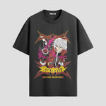 Playera urbana de anime y gaming ExtraLife MX, corte Standard Fit unisex ligero y transpirable en color Deep Black y Pure White, ropa de uso diario para gym y casual.