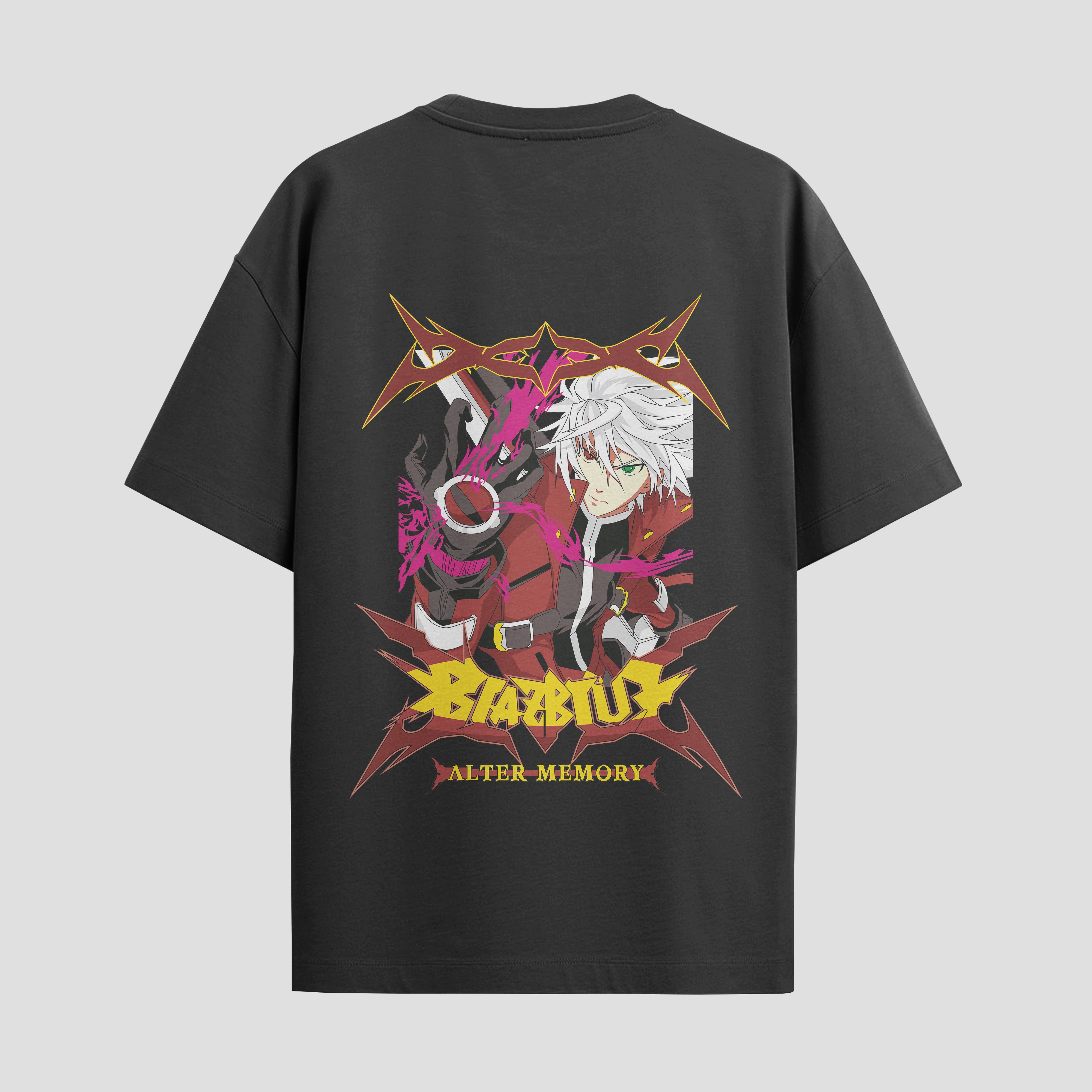 Playera urbana de anime y gaming ExtraLife MX, corte Standard Fit unisex ligero y transpirable en color Deep Black y Pure White, ropa de uso diario para gym y casual.