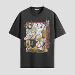 Playera urbana de anime y gaming ExtraLife MX, corte Standard Fit unisex ligero y transpirable en color Deep Black y Pure White, ropa de uso diario para gym y casual.