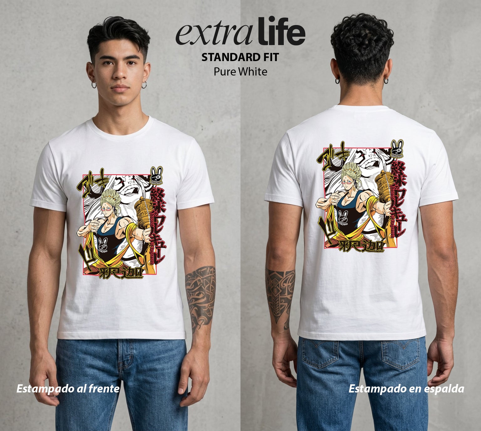 El Ragnarok Final | Conejo del Apocalipsis #04815 - Playera Standard Fit | Pure White - Foto en modelo