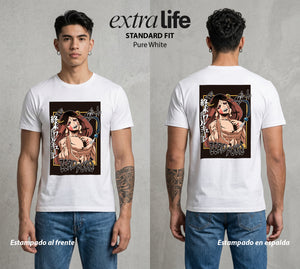 El Ragnarok Final | Fortuna y Cero #04816 - Playera Standard Fit | Pure White - Foto en modelo