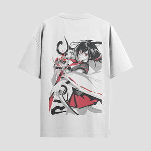 Playera urbana de anime y gaming ExtraLife MX, corte Standard Fit unisex ligero y transpirable en color Deep Black y Pure White, ropa de uso diario para gym y casual.