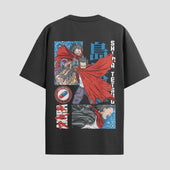 Playera urbana de anime y gaming ExtraLife MX, corte Standard Fit unisex ligero y transpirable en color Deep Black y Pure White, ropa de uso diario para gym y casual.