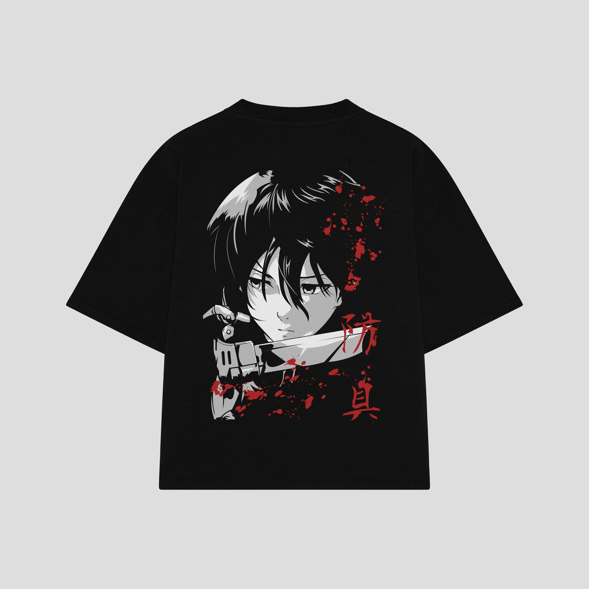 Playera streetwear premium de anime y gaming ExtraLife MX, corte oversized drop shoulder ligero y fresco en color Deep Black y Off-White, moda urbana mexicana de culto.