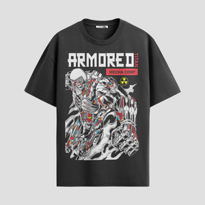 Playera urbana de anime y gaming ExtraLife MX, corte Standard Fit unisex ligero y transpirable en color Deep Black y Pure White, ropa de uso diario para gym y casual.