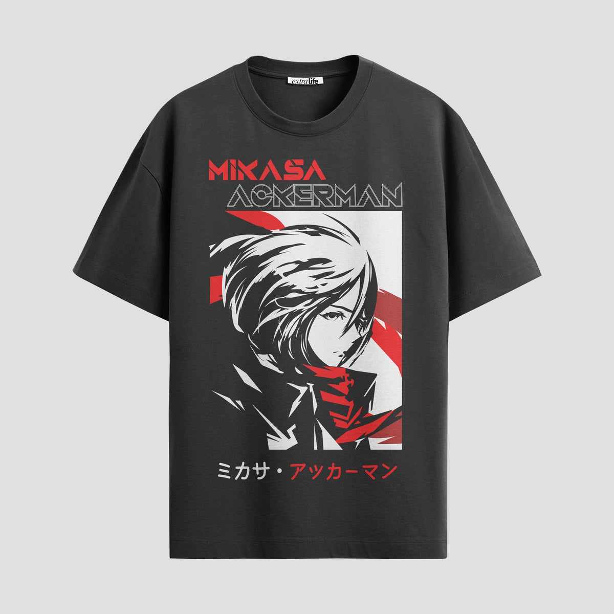 Playera urbana de anime y gaming ExtraLife MX, corte Classic Premium unisex ligero y transpirable en color Deep Black y Pure White, ropa de uso diario para gym y casual.