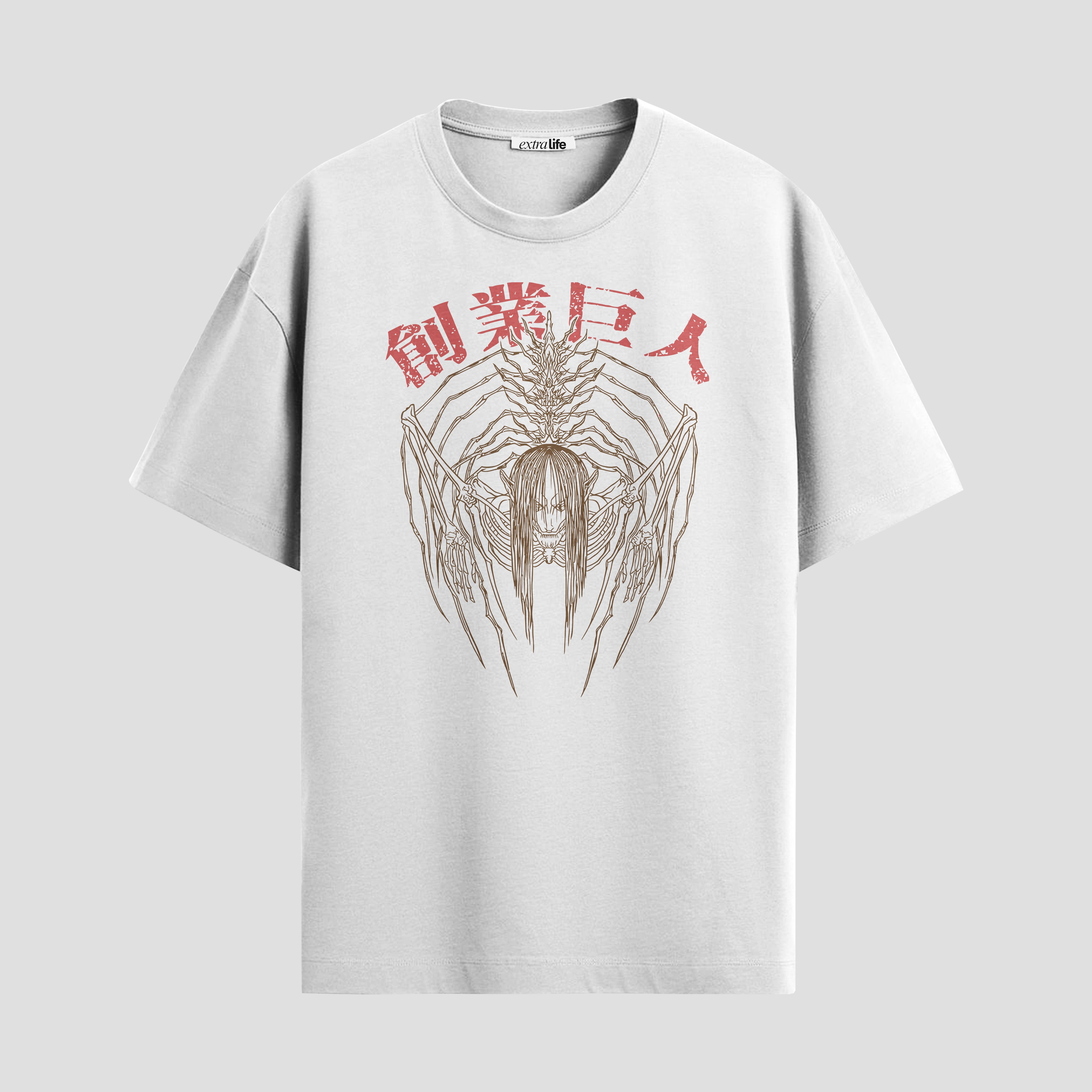 Playera urbana de anime y gaming ExtraLife MX, corte Standard Fit unisex ligero y transpirable en color Deep Black y Pure White, ropa de uso diario para gym y casual.