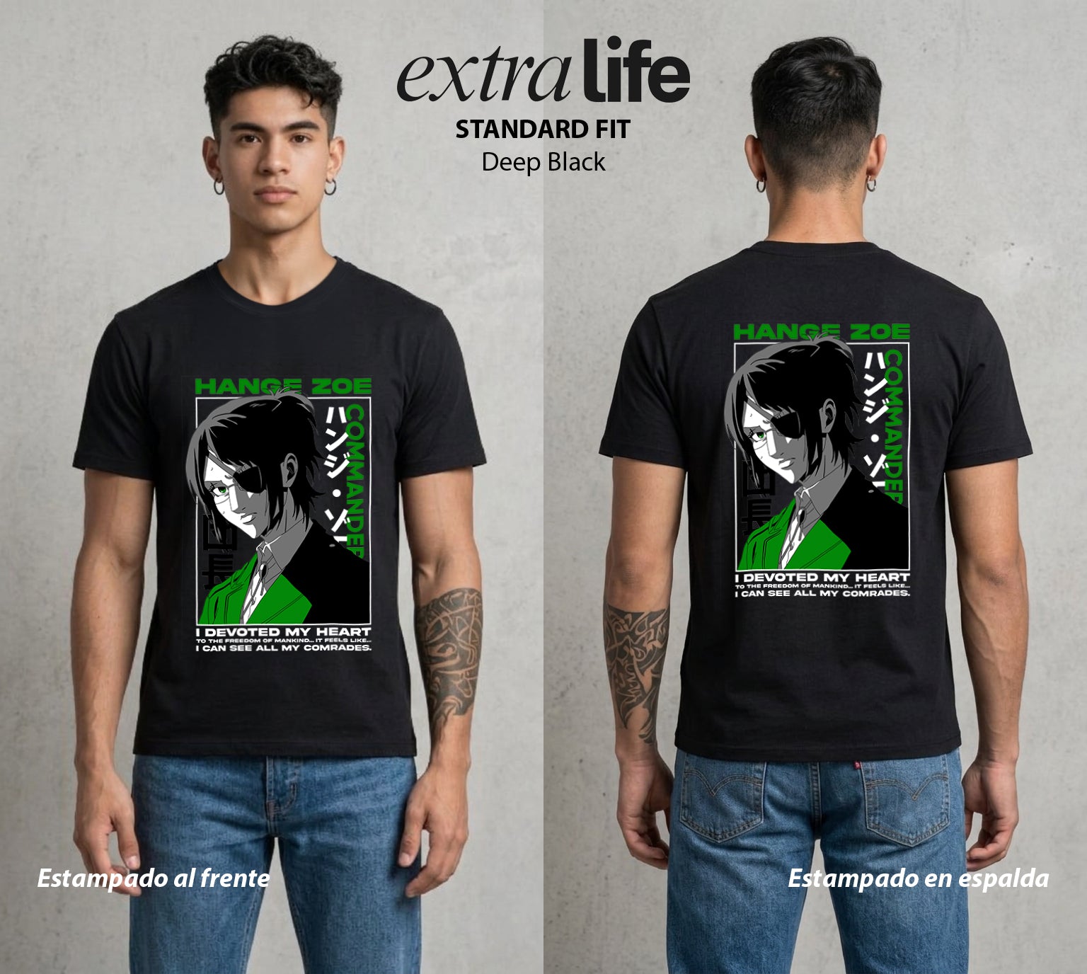 Mas Alla del Muro | La Científica de Titanes #04859 - Playera Standard Fit | Deep Black - Foto en modelo