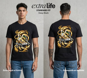 Mas Alla del Muro | La Científica de Titanes II #04860 - Playera Standard Fit | Deep Black - Foto en modelo