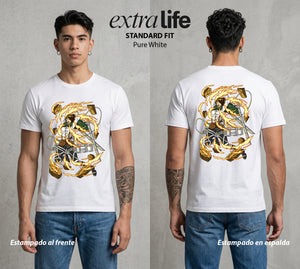 Mas Alla del Muro | La Científica de Titanes II #04860 - Playera Standard Fit | Pure White - Foto en modelo