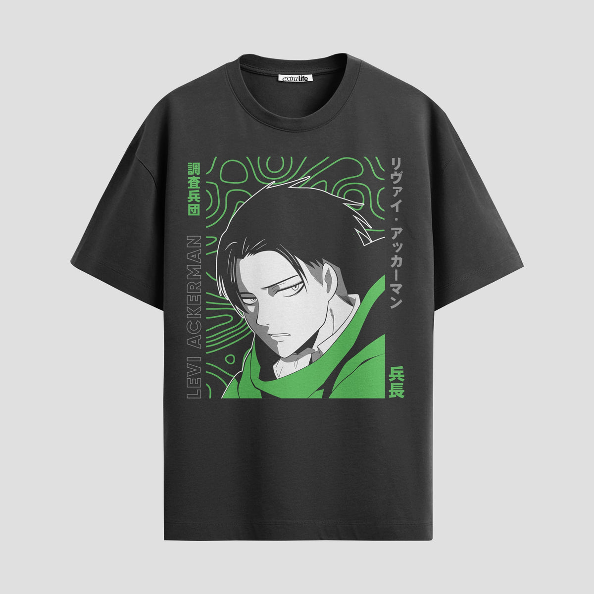 Playera urbana de anime y gaming ExtraLife MX, corte Classic Premium unisex ligero y transpirable en color Deep Black y Pure White, ropa de uso diario para gym y casual.