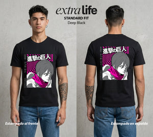 Mas Alla del Muro | La Última Ackerman #04866 - Playera Standard Fit | Deep Black - Foto en modelo
