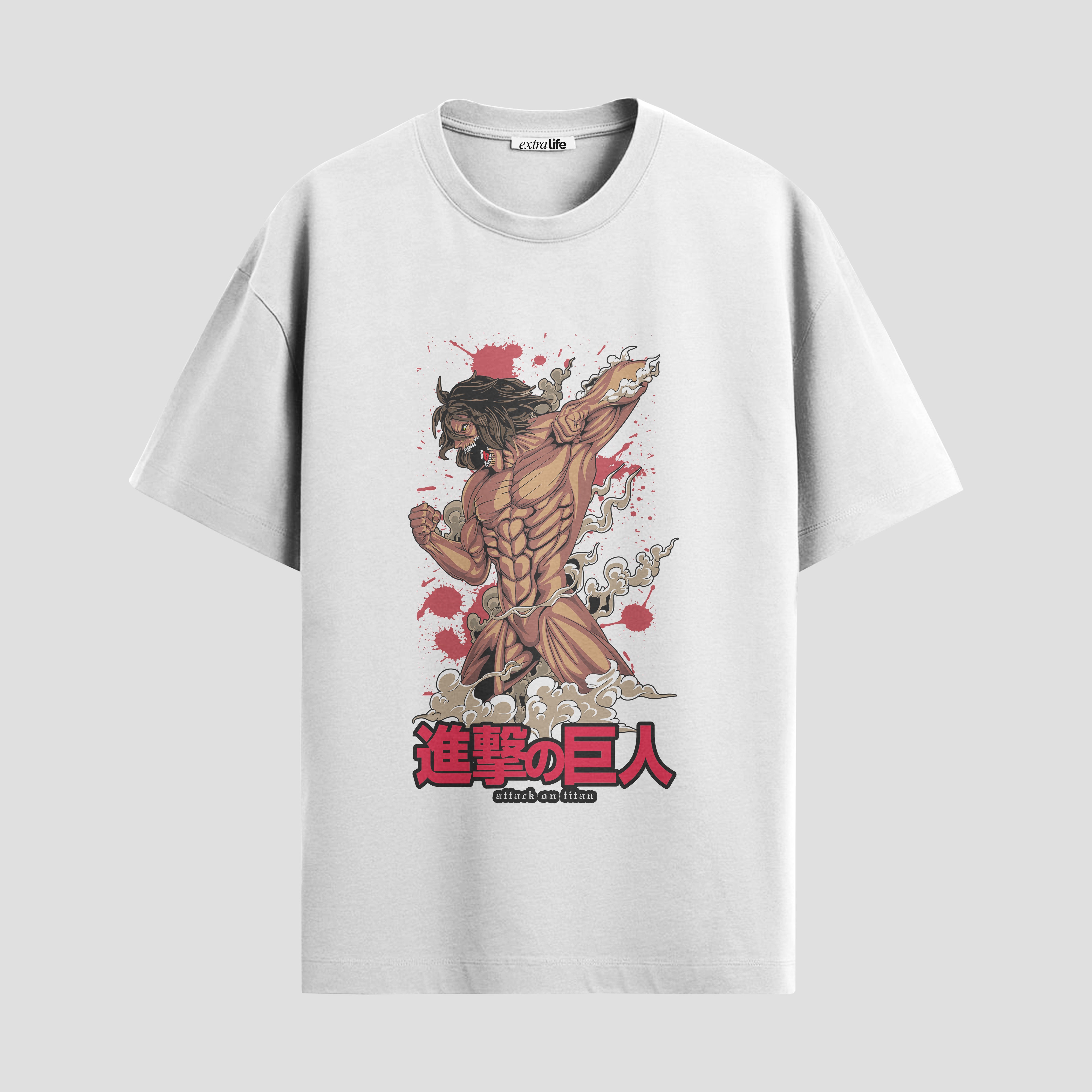 Playera urbana de anime y gaming ExtraLife MX, corte Standard Fit unisex ligero y transpirable en color Deep Black y Pure White, ropa de uso diario para gym y casual.