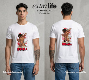 Mas Alla del Muro | Legado del Reconocimiento #04870 - Playera Standard Fit | Pure White - Foto en modelo