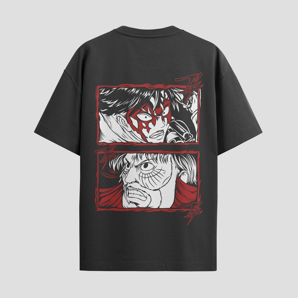 Playera urbana de anime y gaming ExtraLife MX, corte Classic Premium unisex ligero y transpirable en color Deep Black y Pure White, ropa de uso diario para gym y casual.