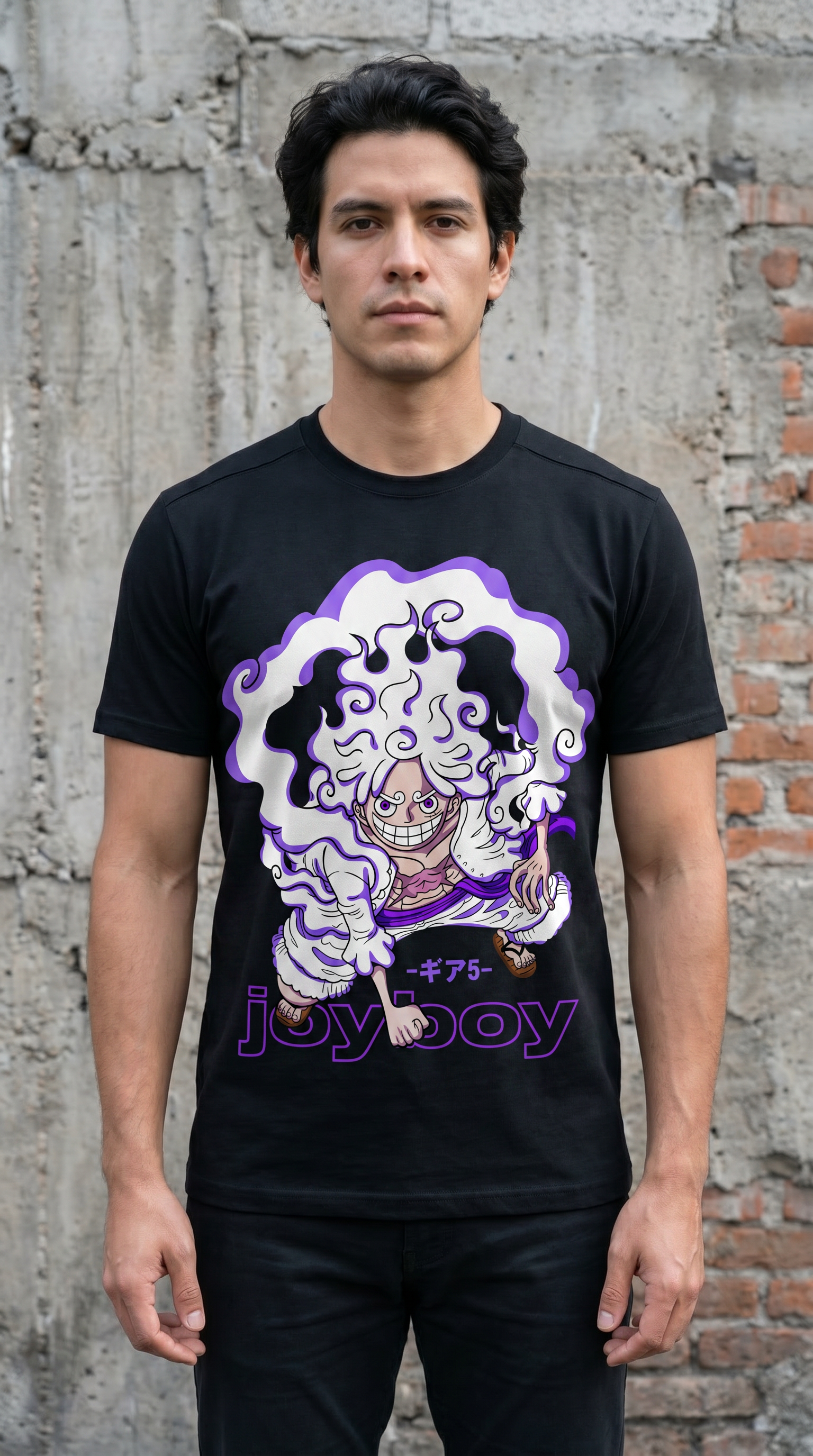 Playera urbana de anime y gaming ExtraLife MX, corte Standard Fit unisex ligero y transpirable en color Deep Black y Pure White, ropa de uso diario para gym y casual.