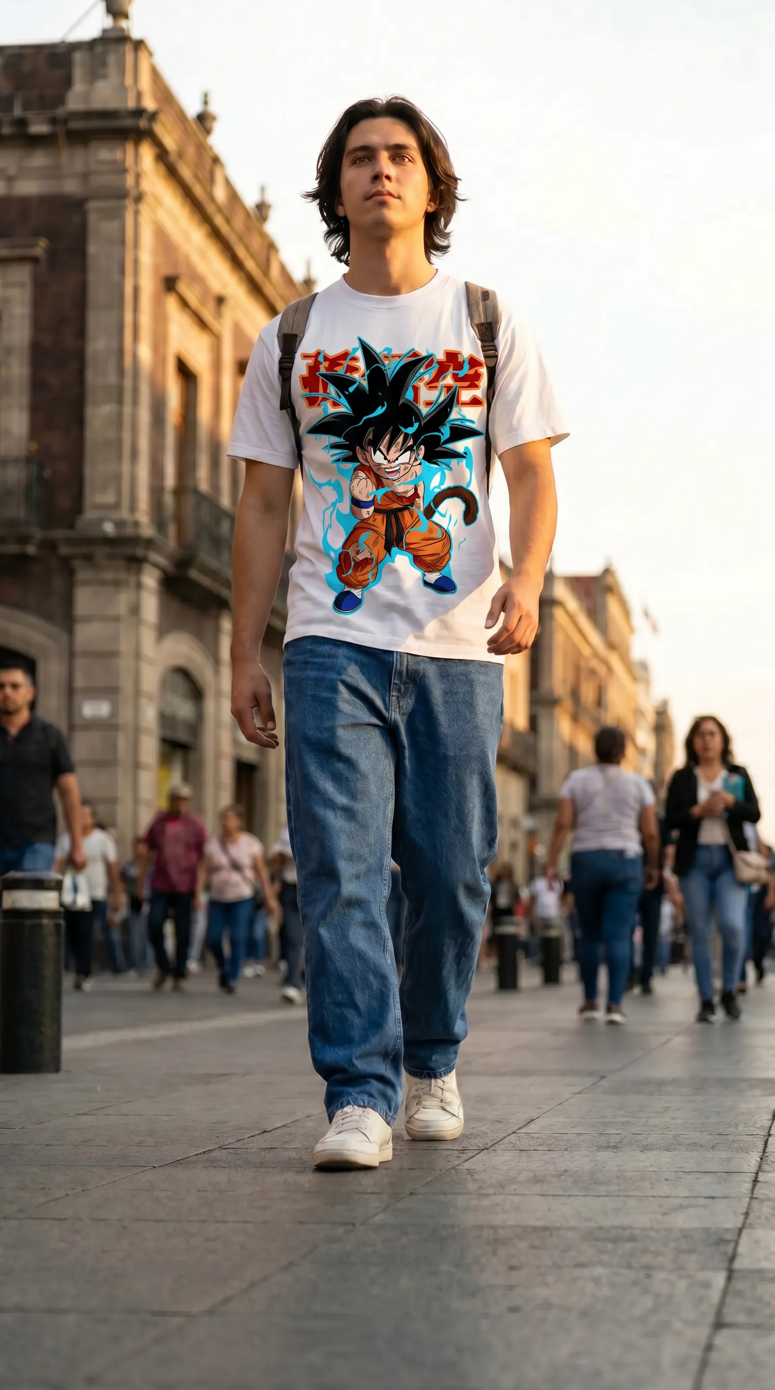 Playera urbana de anime y gaming ExtraLife MX, corte Standard Fit unisex ligero y transpirable en color Deep Black y Pure White, ropa de uso diario para gym y casual.